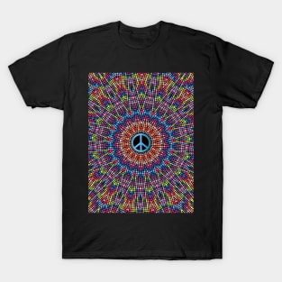 PEACE Sign Kaleidoscope Art T-Shirt